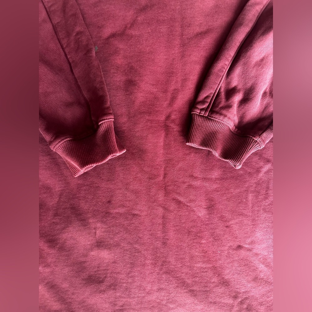 Kenzo Paris Burgundy Logo Sweatshirt Dress – Size M – Embroidered Back Graphic – - Picture 7 of 10